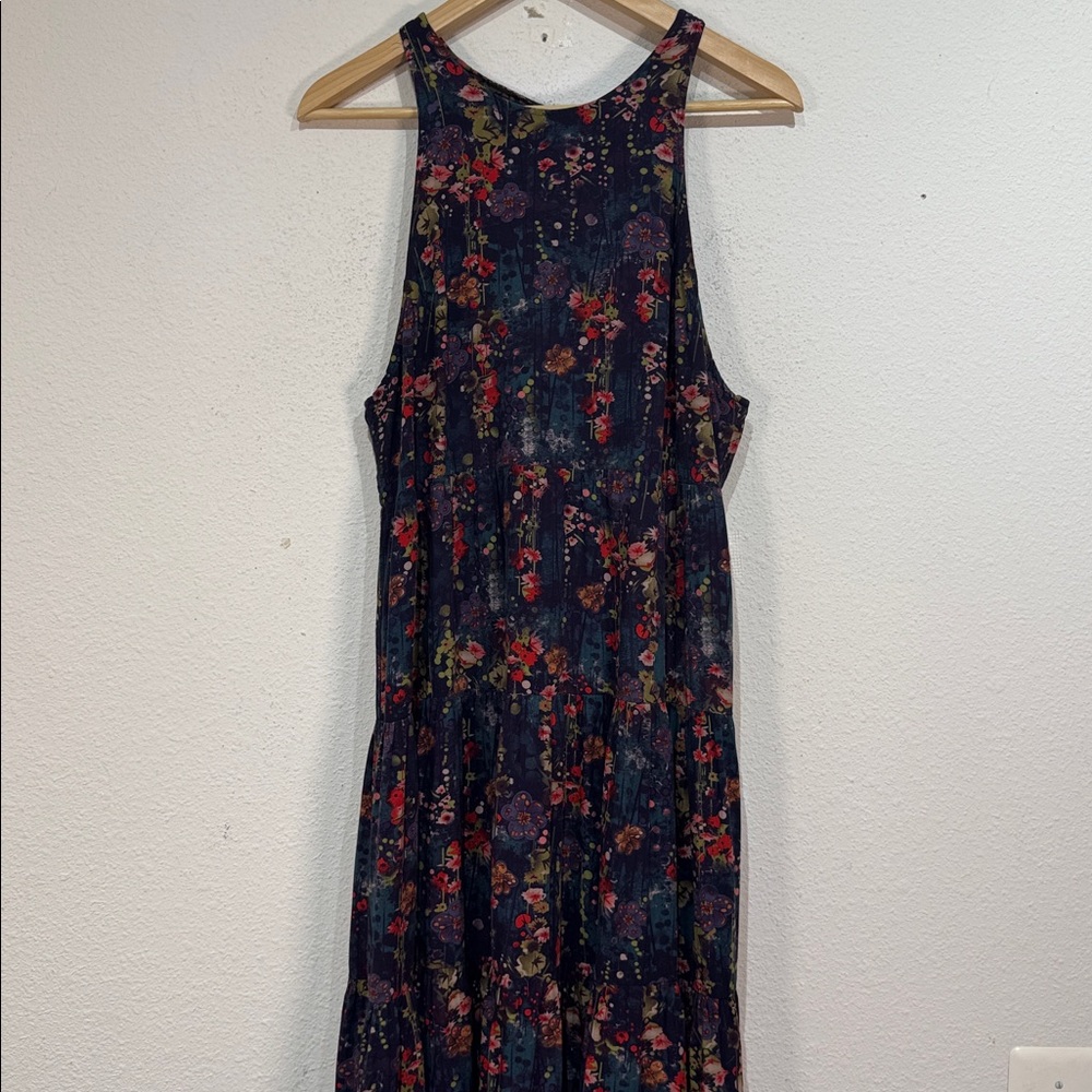 Natural Life Floral Halter Maxi Dress size Large - Picture 4 of 7